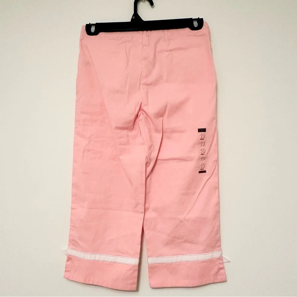 Vintage NWT The Children's Place Pink Banded Bow Pants Grosgrain Ribbon size 10